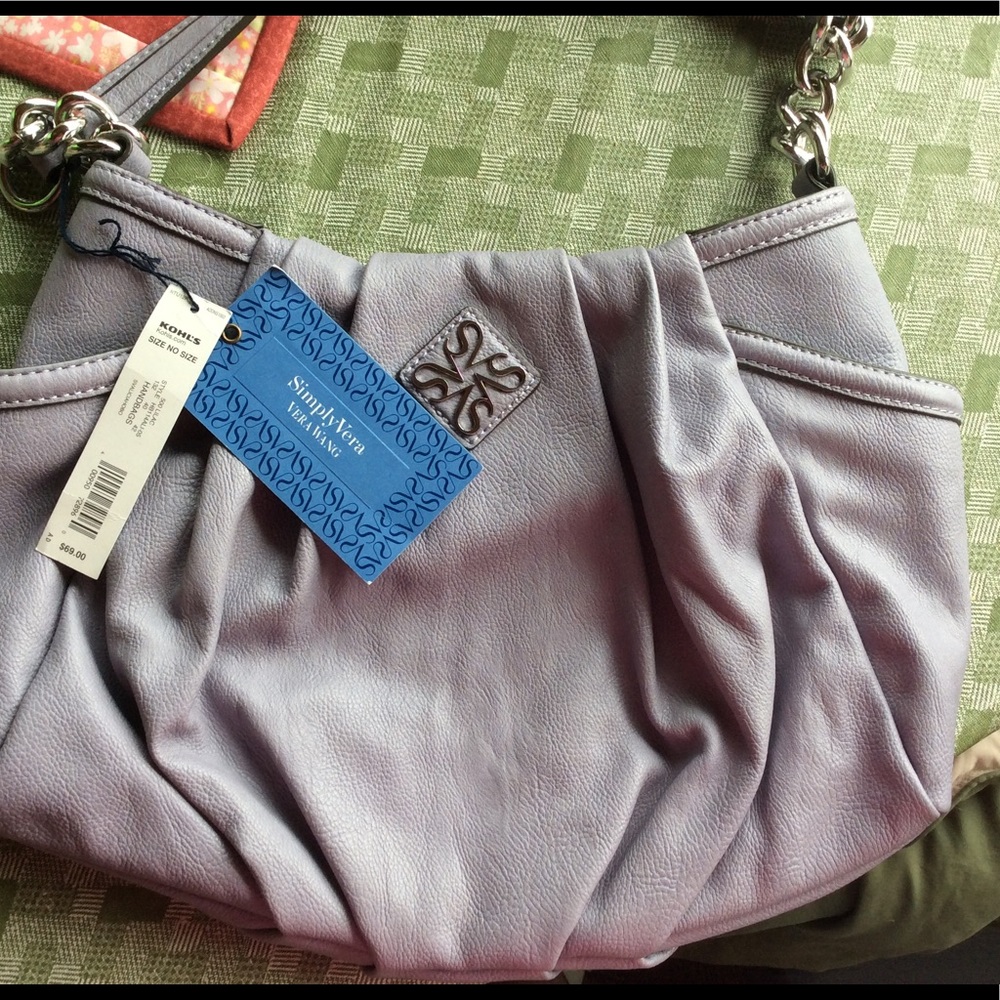 Vera Wang Simply Vera Lilac Handbag NWT